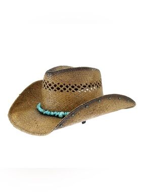 Run A Muck by Bullhide "Year of Summer" Turquoise Beaded Straw Cowboy Hat